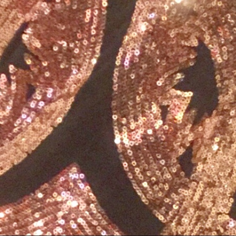 LAST 1❤️STUNNING BLACK DRESS WITH BRONZE SEQUINS - Picture 6 of 7